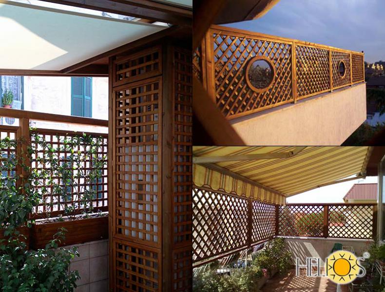 Grigliati in legno per balcone - Grigliati per giardino